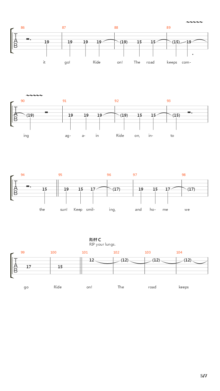 Into The Sun吉他谱