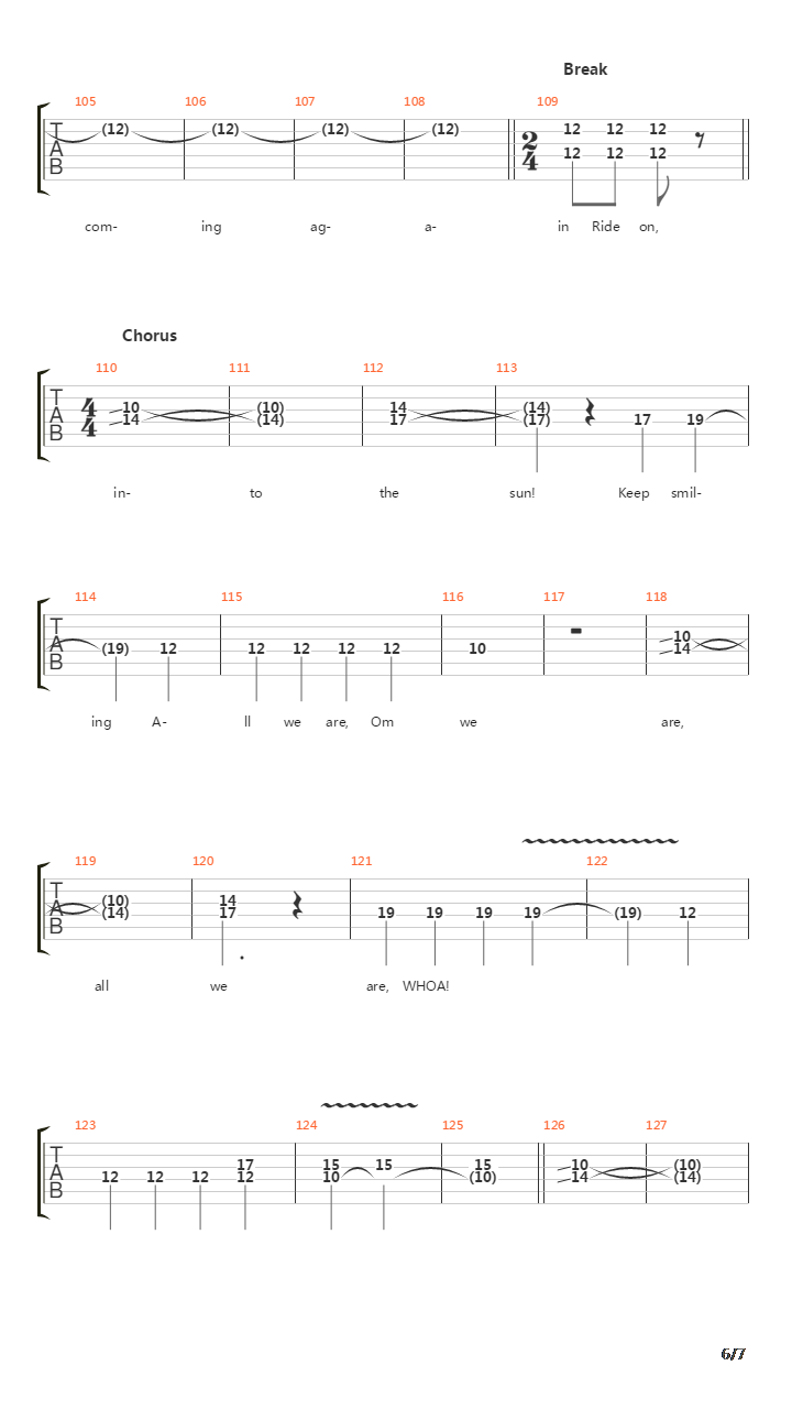 Into The Sun吉他谱