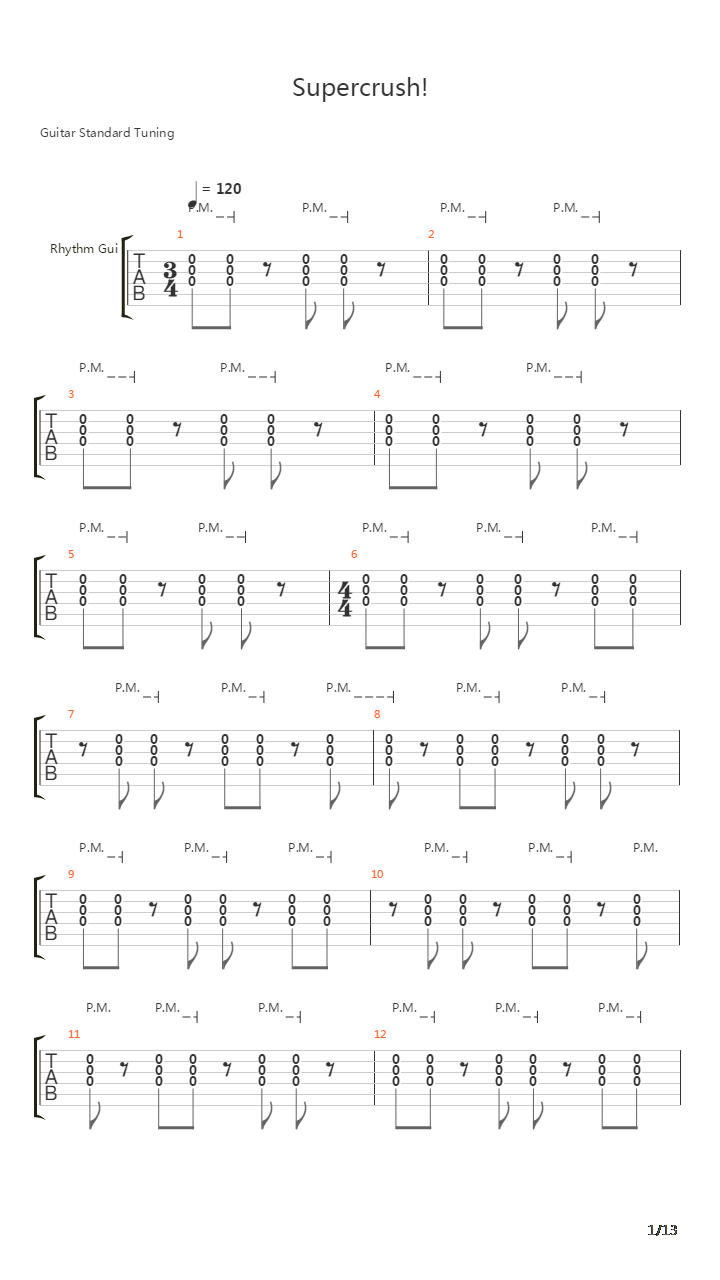 Supercrush吉他谱