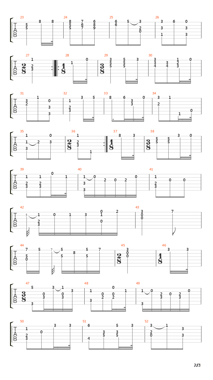 Opus 1 No 8吉他谱