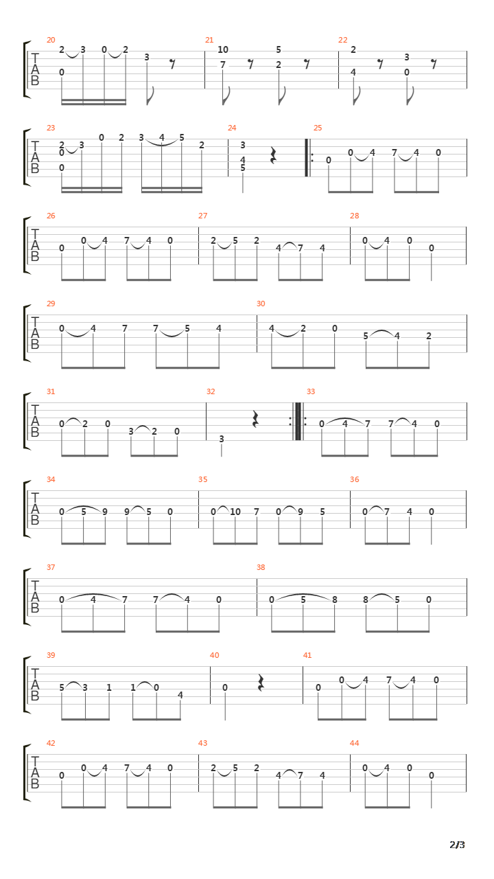 Opus 11 No 4吉他谱