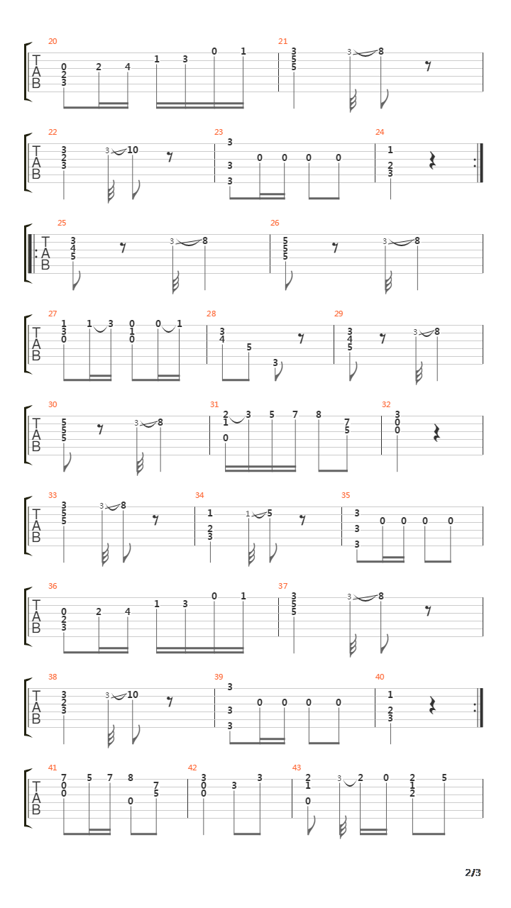 Opus 11 No 7吉他谱