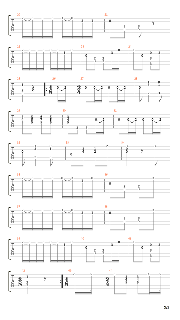 Opus 11 No 8吉他谱