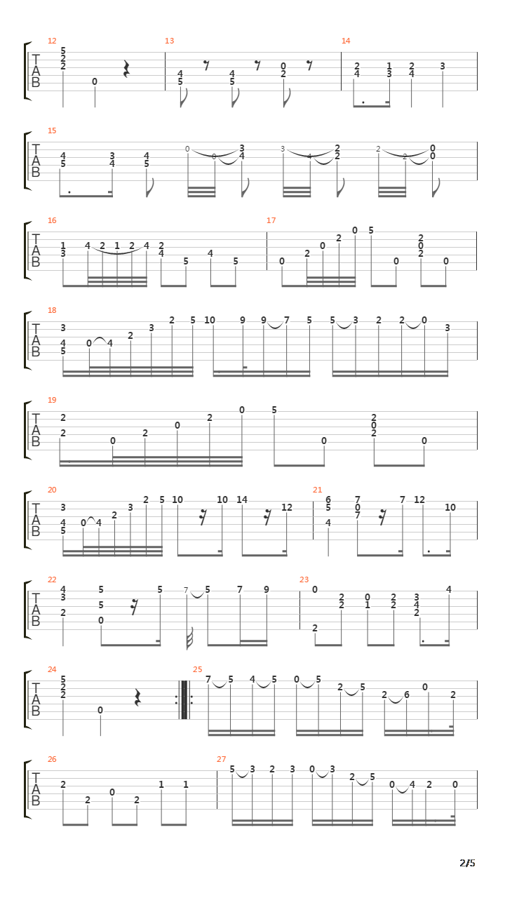 Opus 13 No 11吉他谱