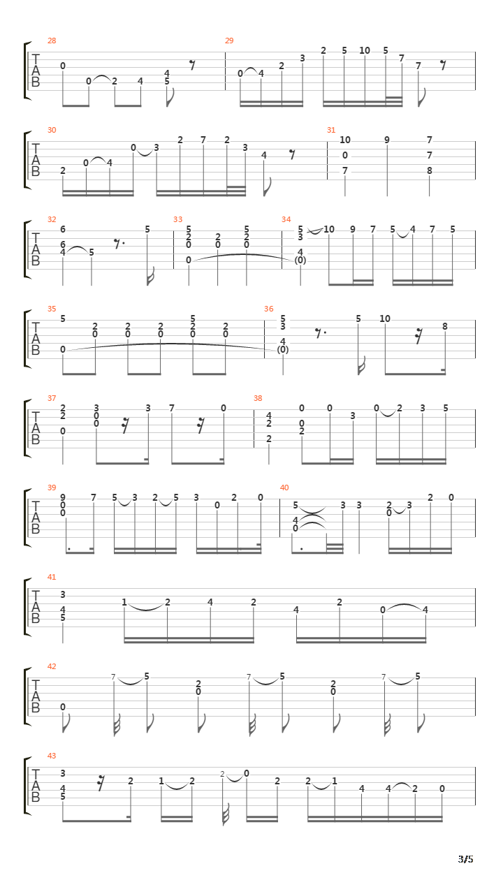 Opus 13 No 11吉他谱