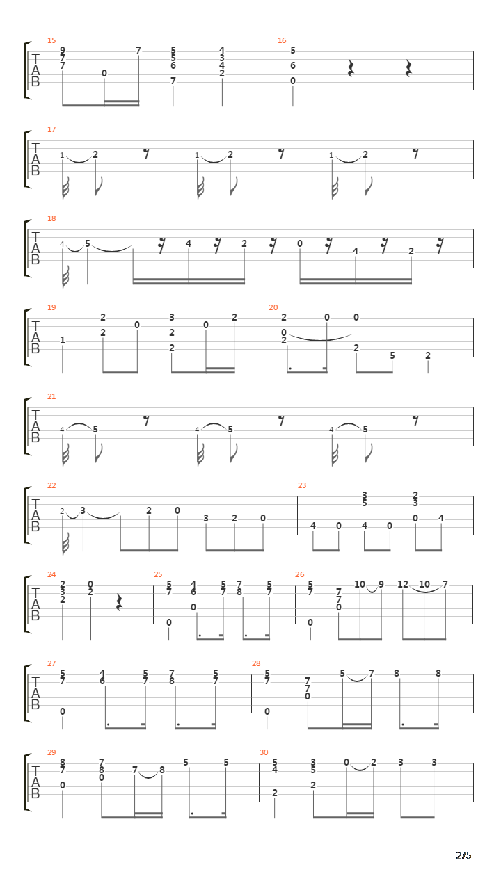 Opus 13 No 15吉他谱