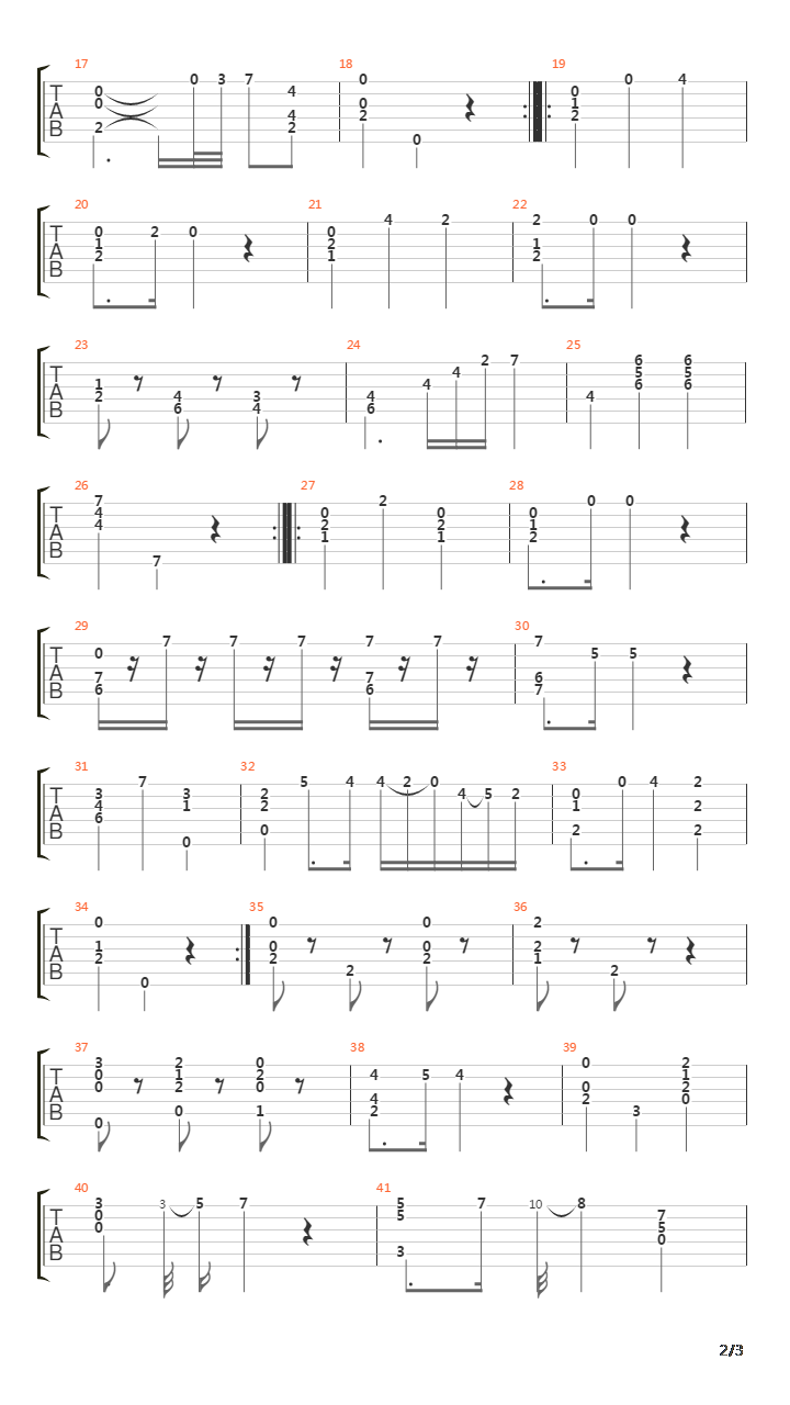 Opus 13 No 19吉他谱