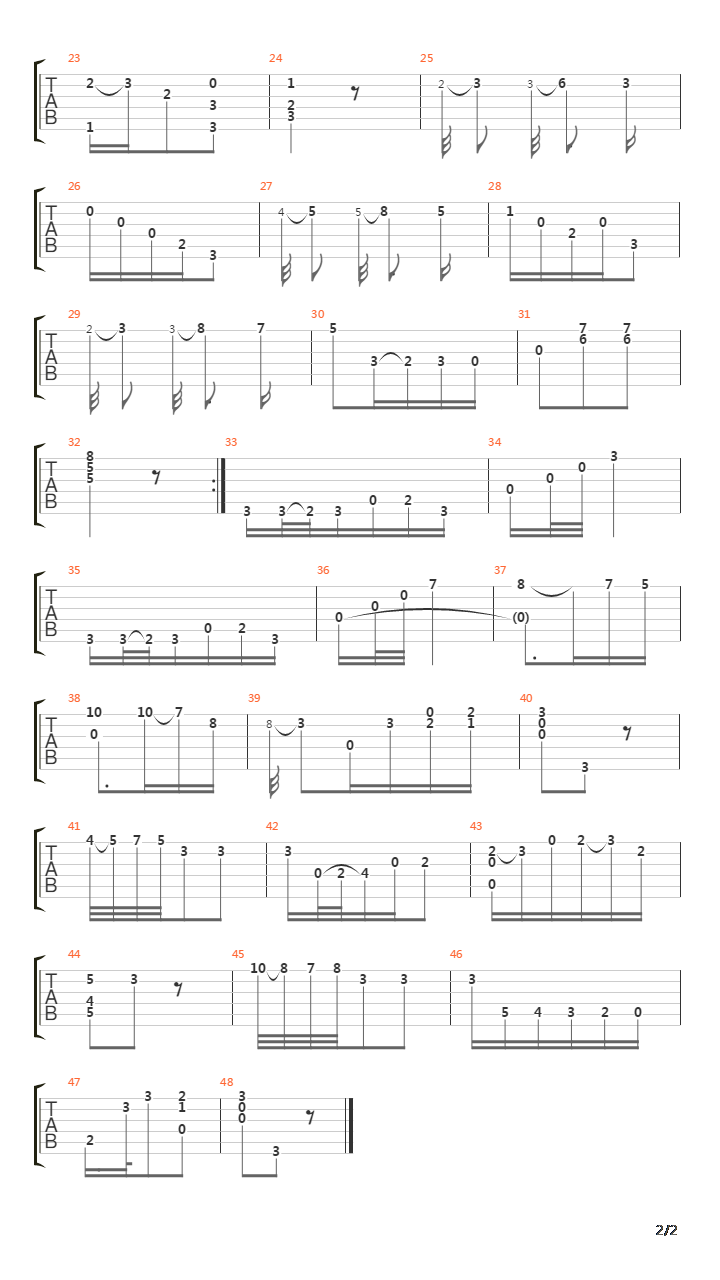 Opus 6 No 2吉他谱