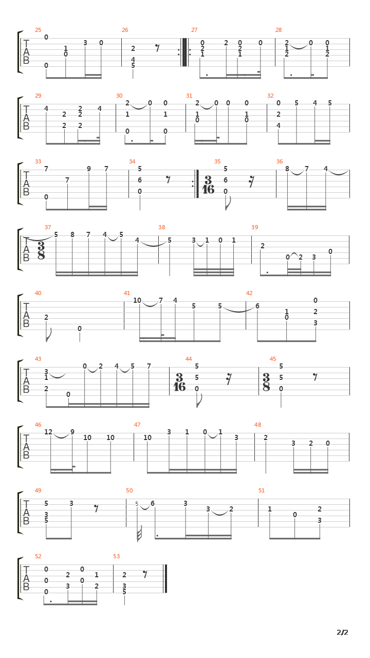 Opus 6 No 4吉他谱