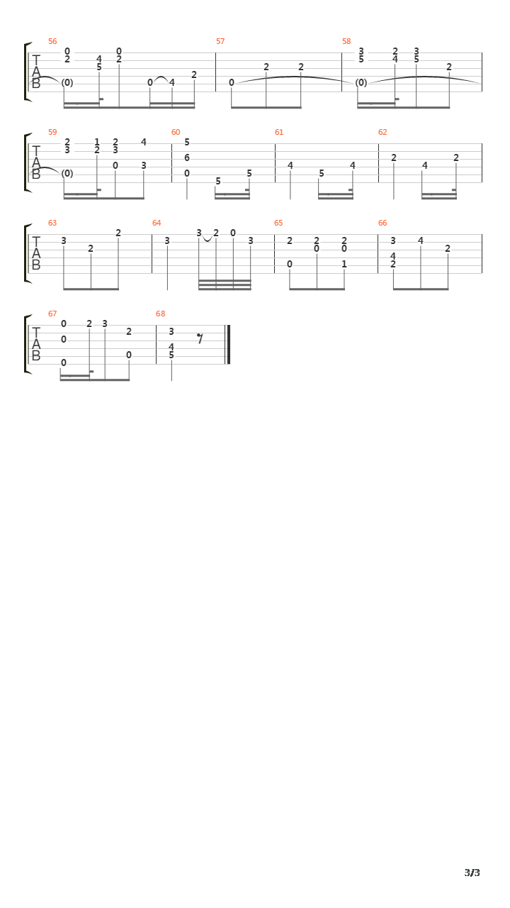 Opus 6 No 5吉他谱