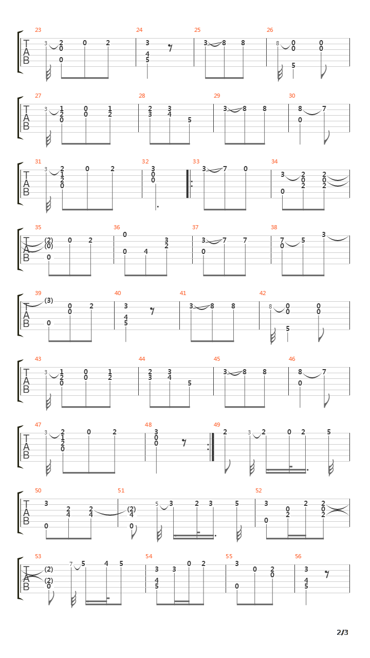 Opus 7 No 6吉他谱