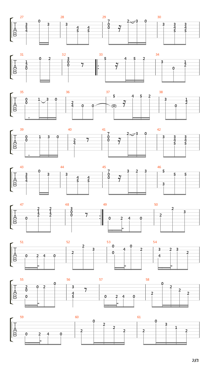 Opus 7 No 7吉他谱