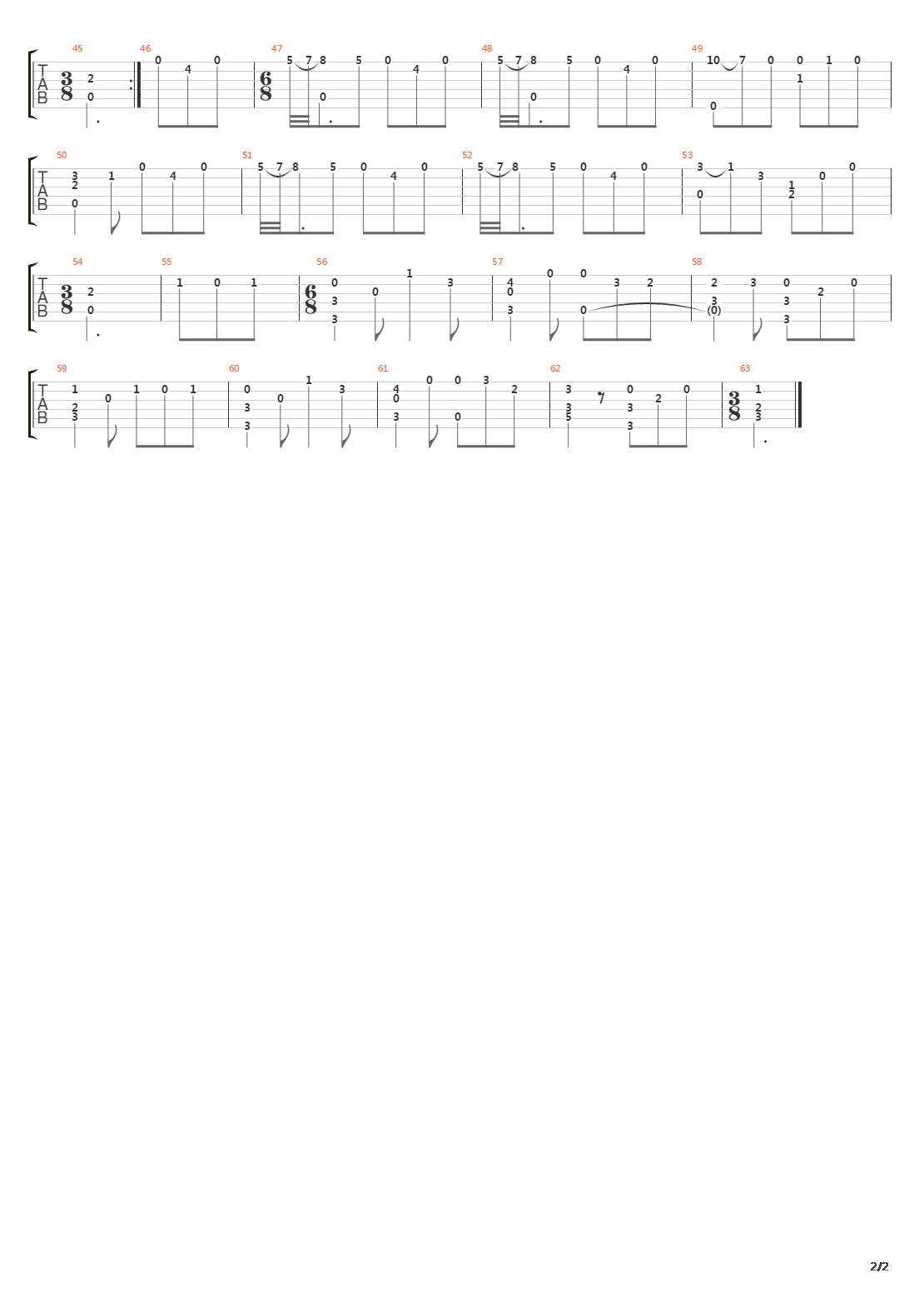 Opus 8 No 6吉他谱