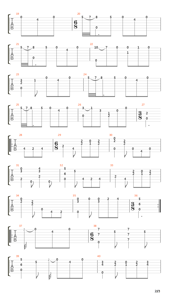 Opus 8 No 6吉他谱