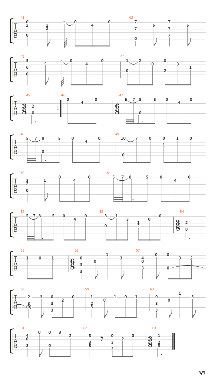 Opus 8 No 6吉他谱