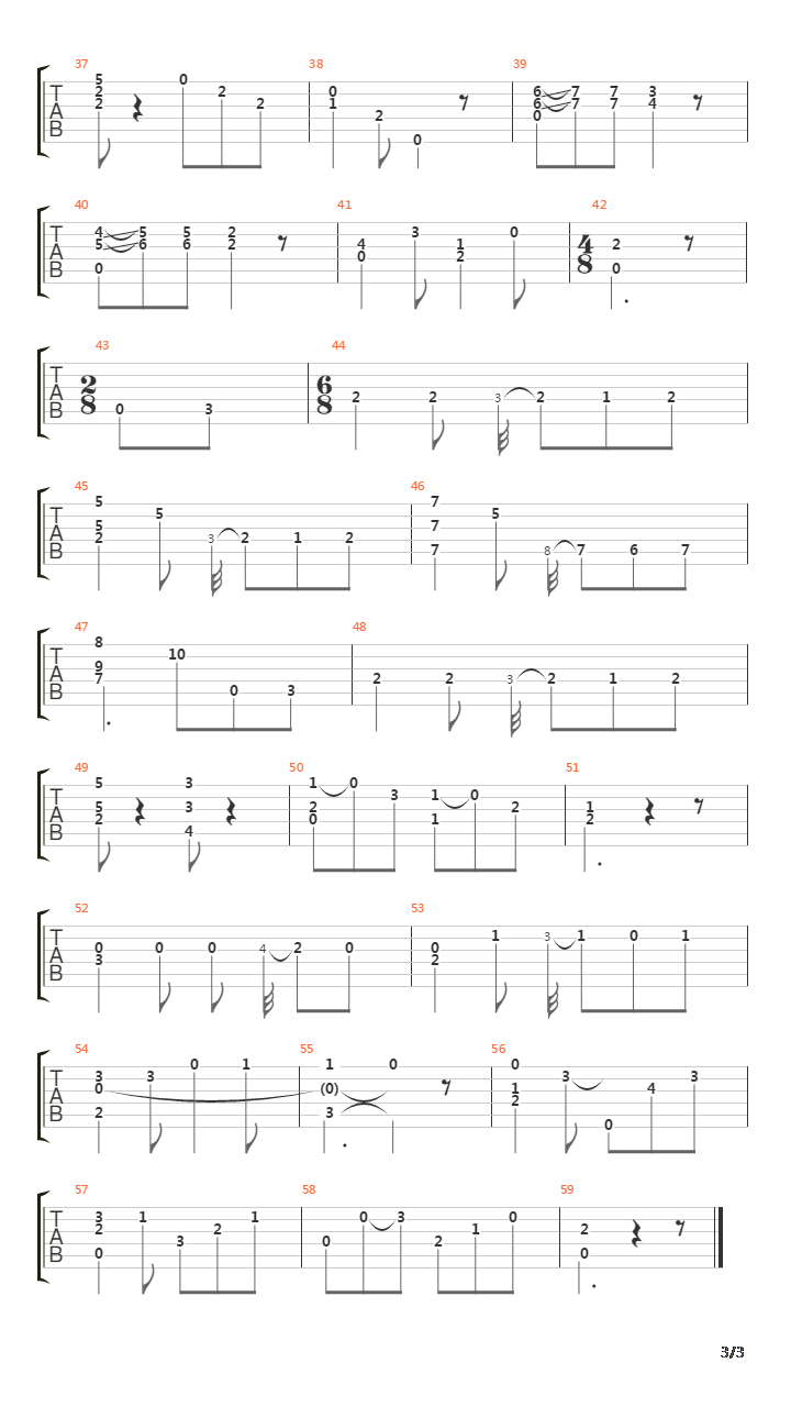 Opus 9 No 10吉他谱