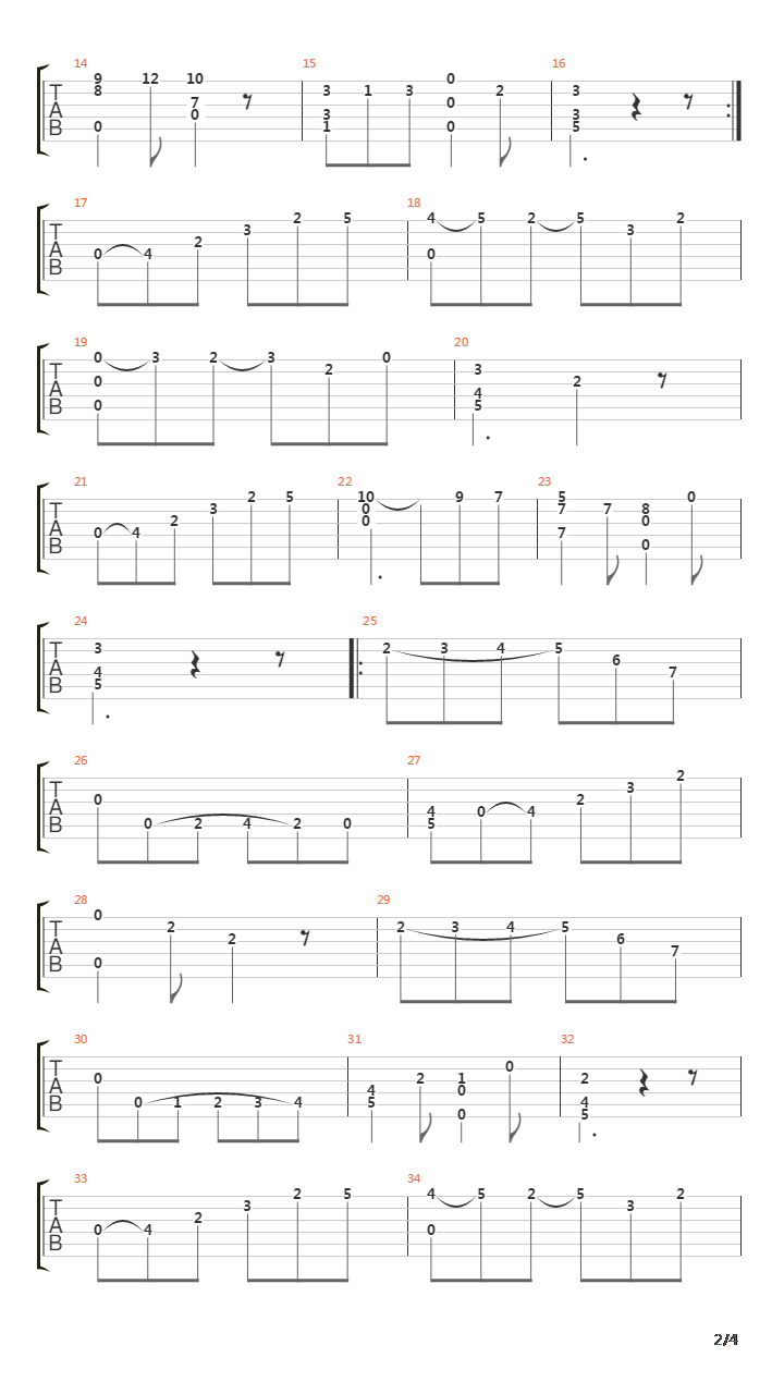 Opus 9 No 8吉他谱