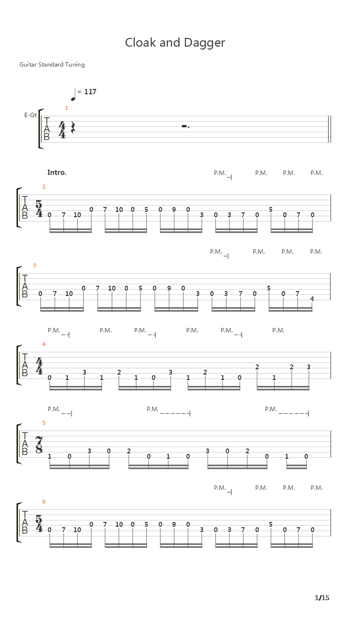 Cloak And Dagger吉他谱