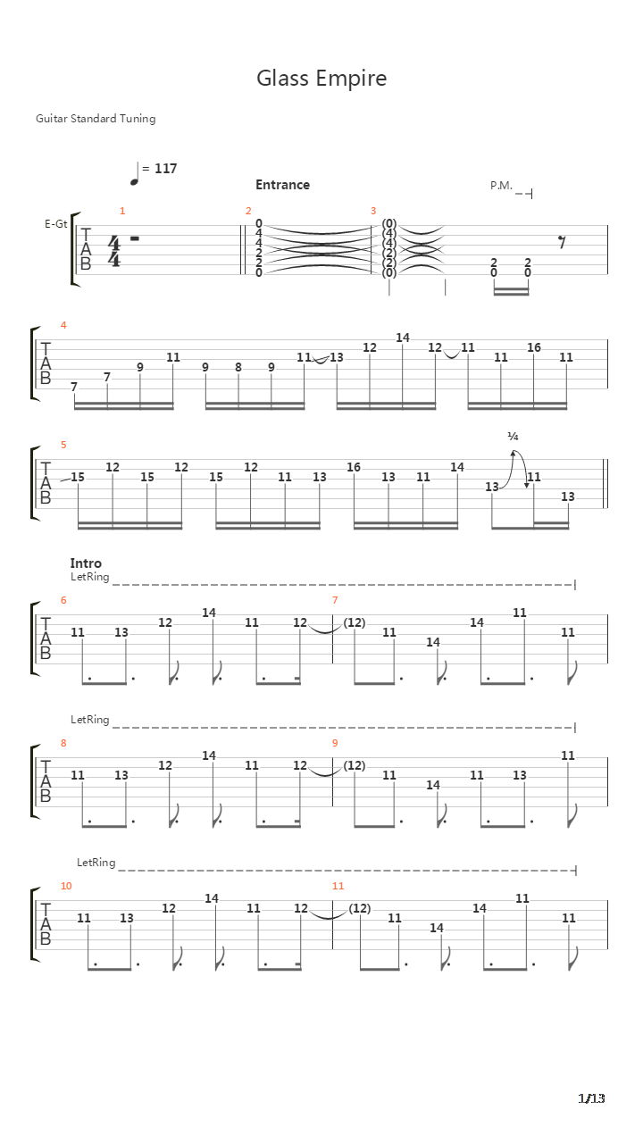 Glass Empire吉他谱