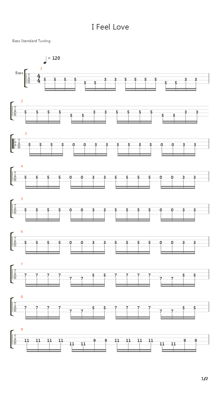 I Feel Love吉他谱