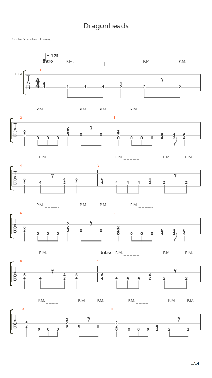 Dragonheads吉他谱