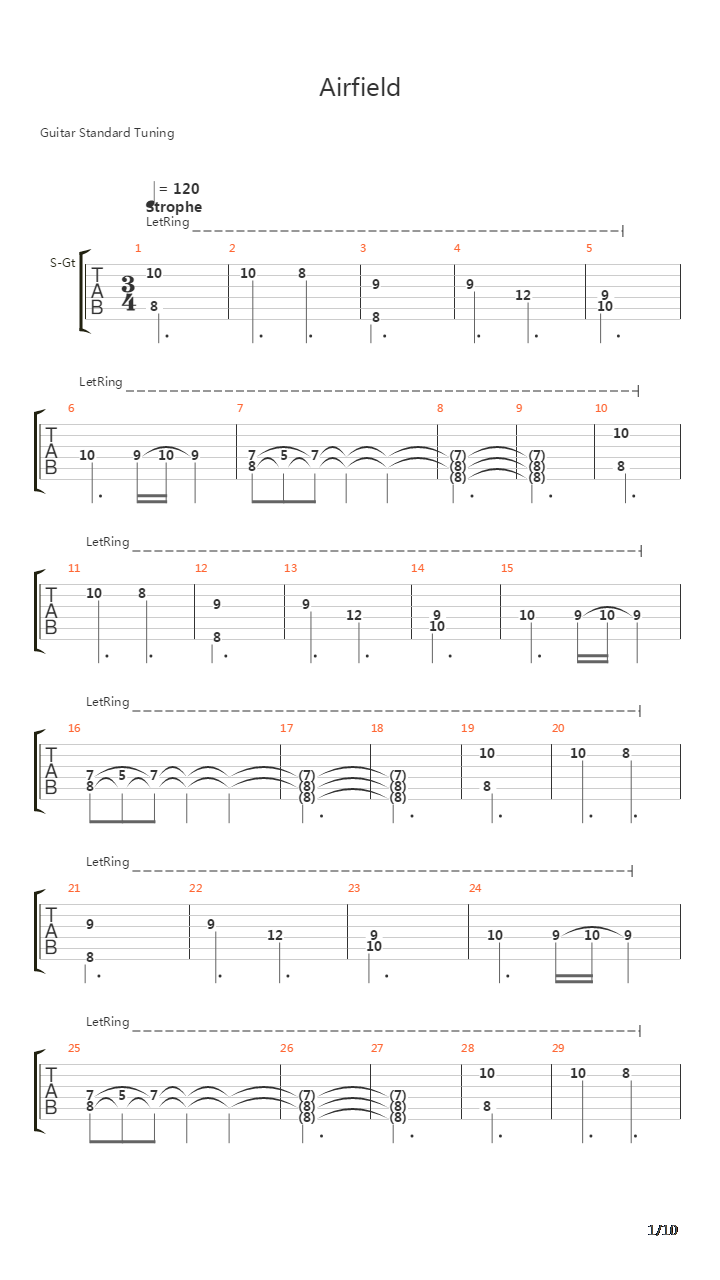Airfield吉他谱