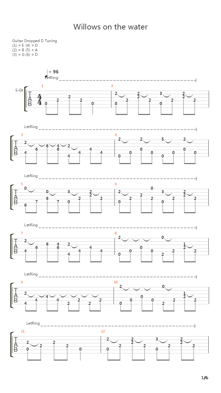 Willows On The Water吉他谱