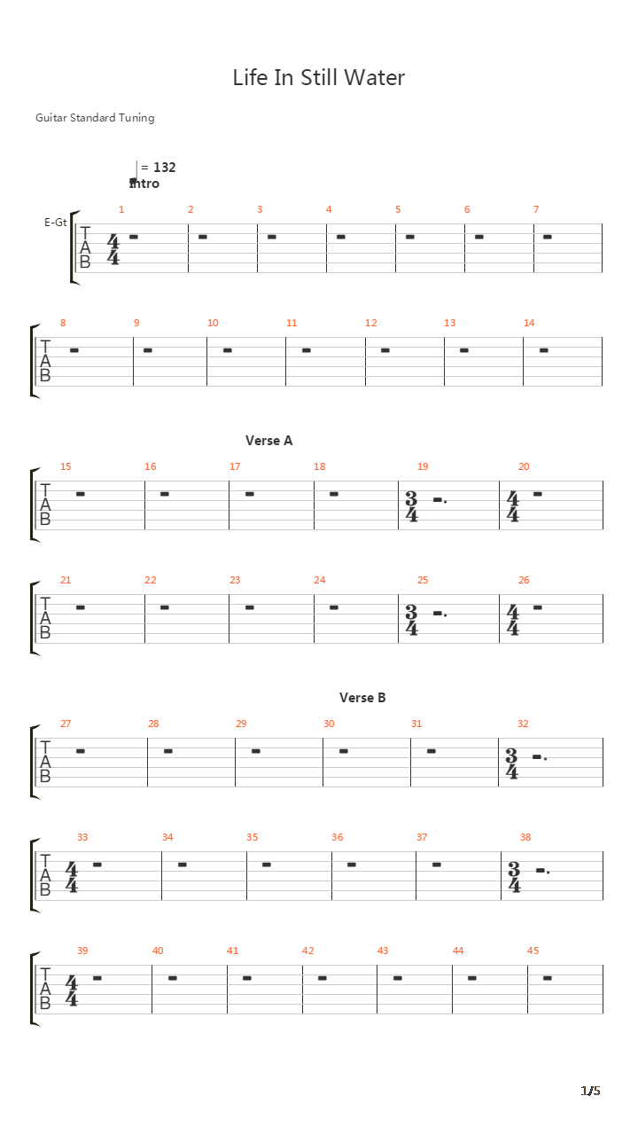 Life In Still Water吉他谱