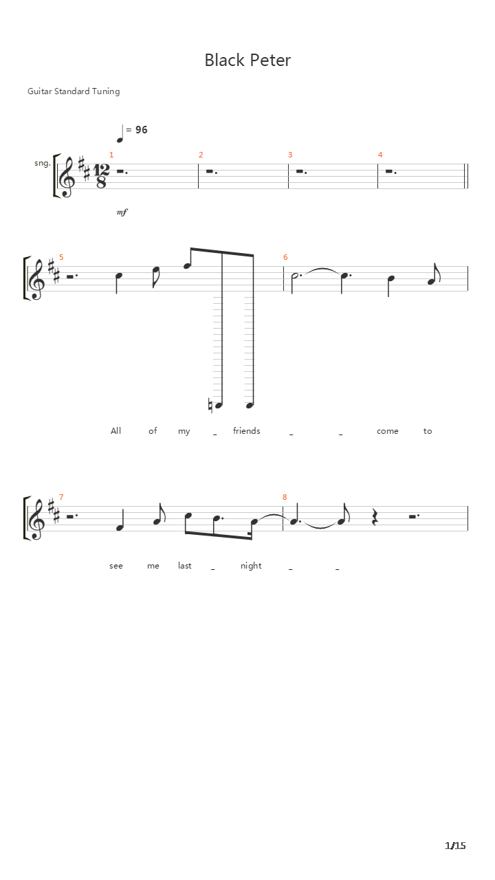 Black Peter吉他谱