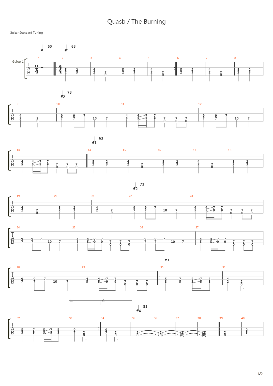 Quasb The Burning吉他谱