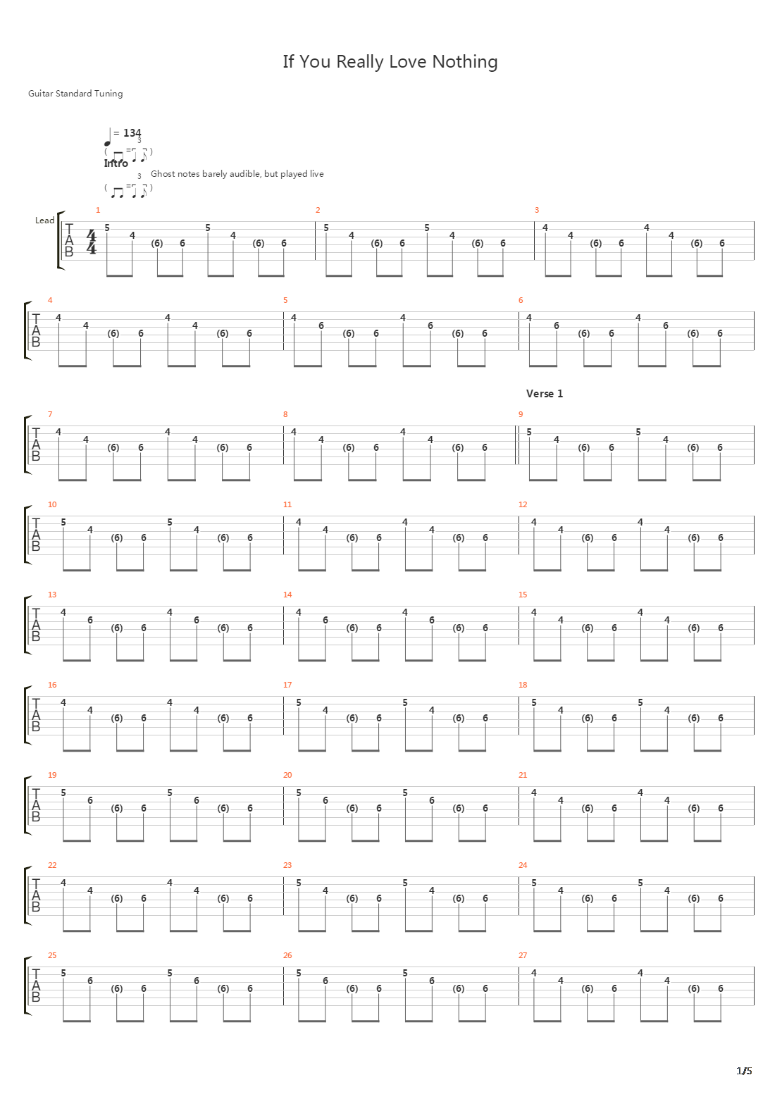 If You Really Love Nothing吉他谱