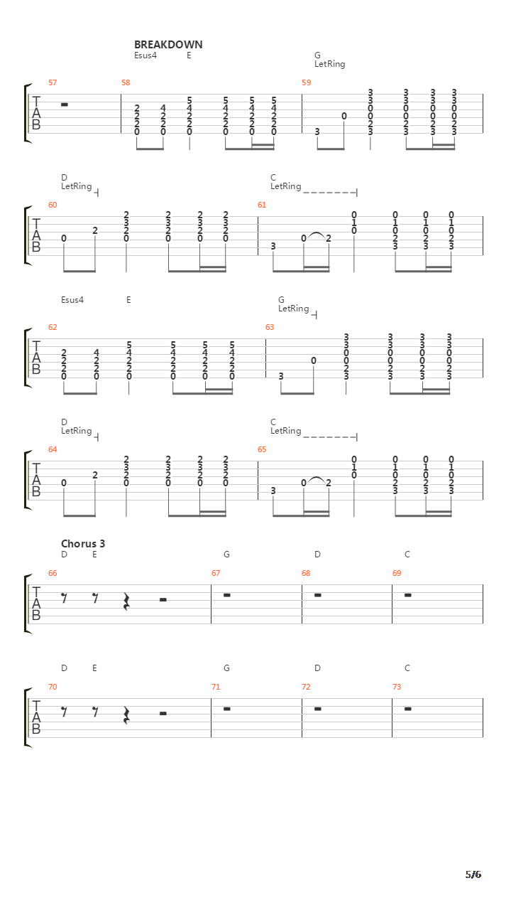 Driving Towards The Daylight吉他谱