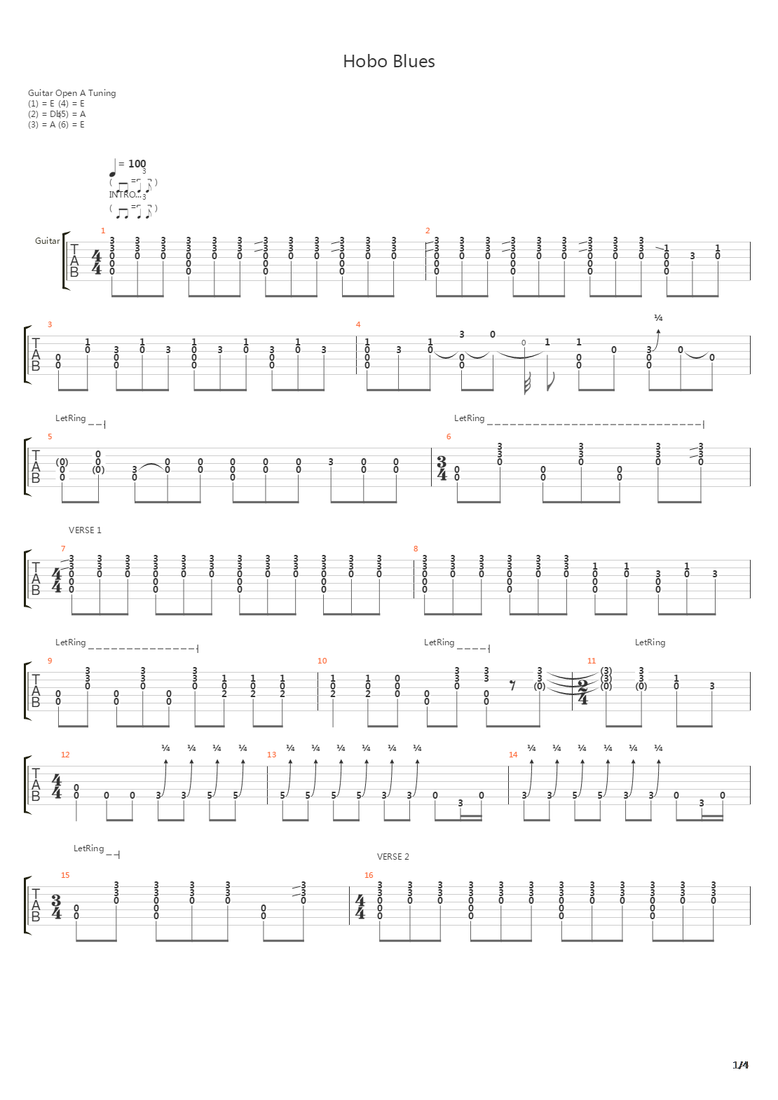 Hobo Blues吉他谱