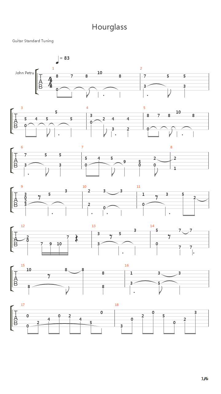 Liquid Tension Experiment - Hourglass吉他谱