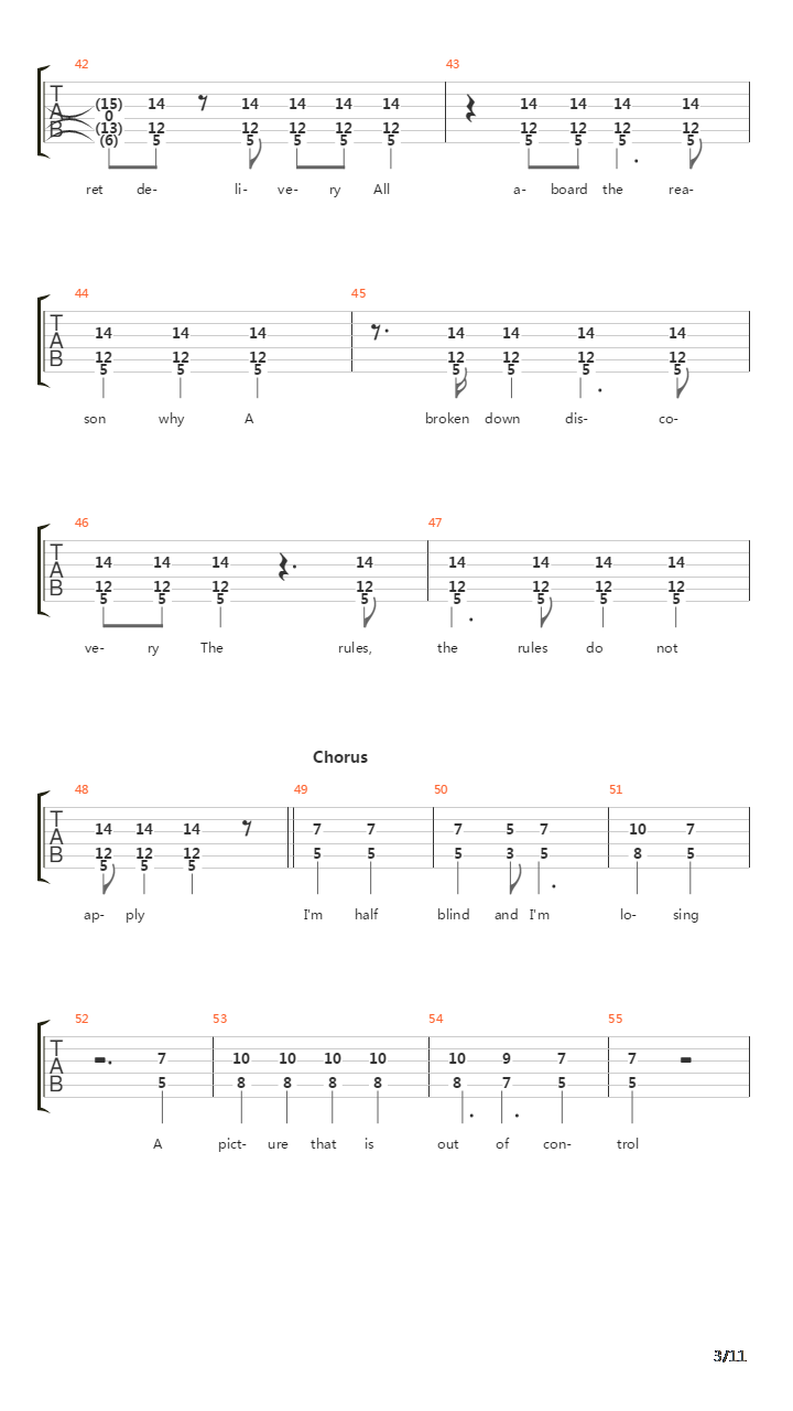 Rules吉他谱