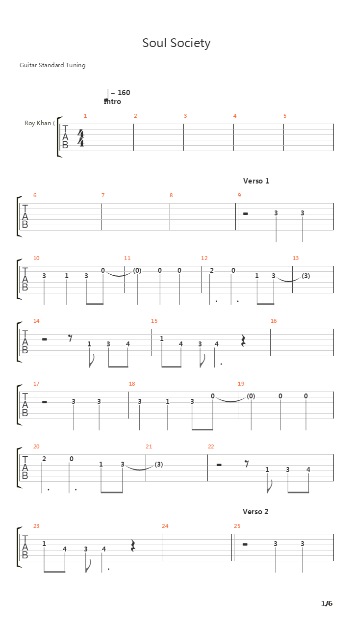 Soul Society吉他谱