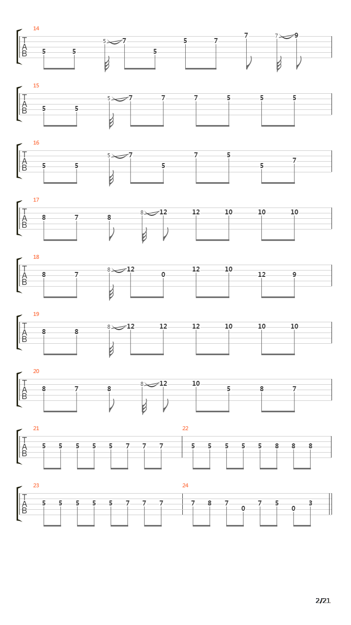 Echo吉他谱