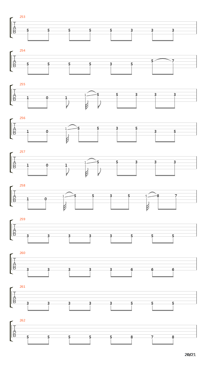 Echo吉他谱