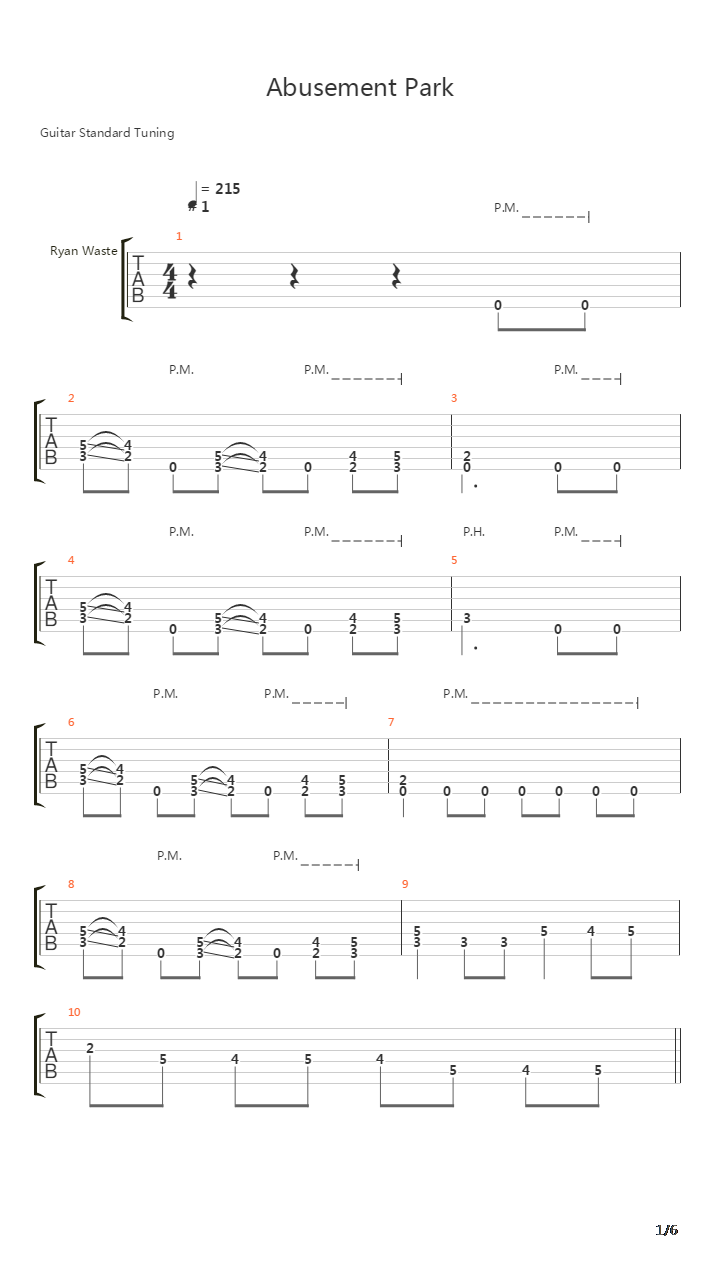Abusement Park吉他谱