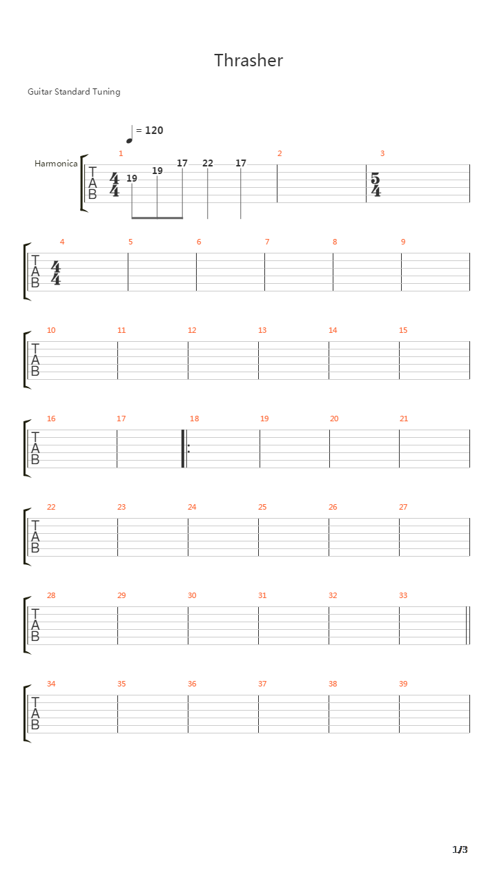 Thrasher吉他谱