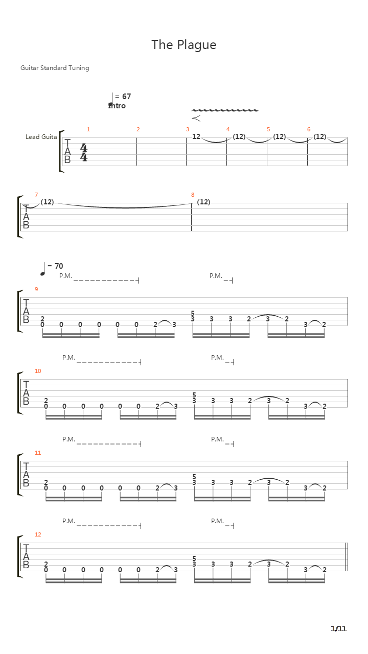 The Plague吉他谱