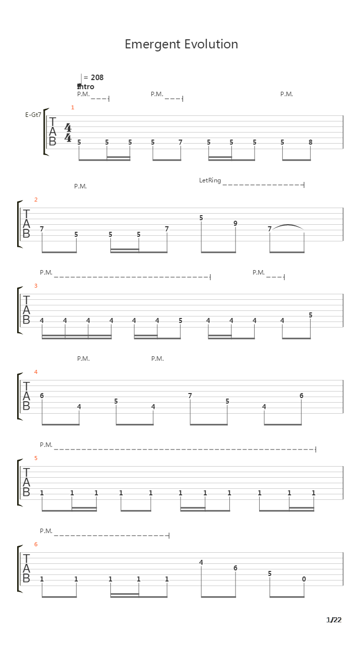 Emergent Evolution吉他谱