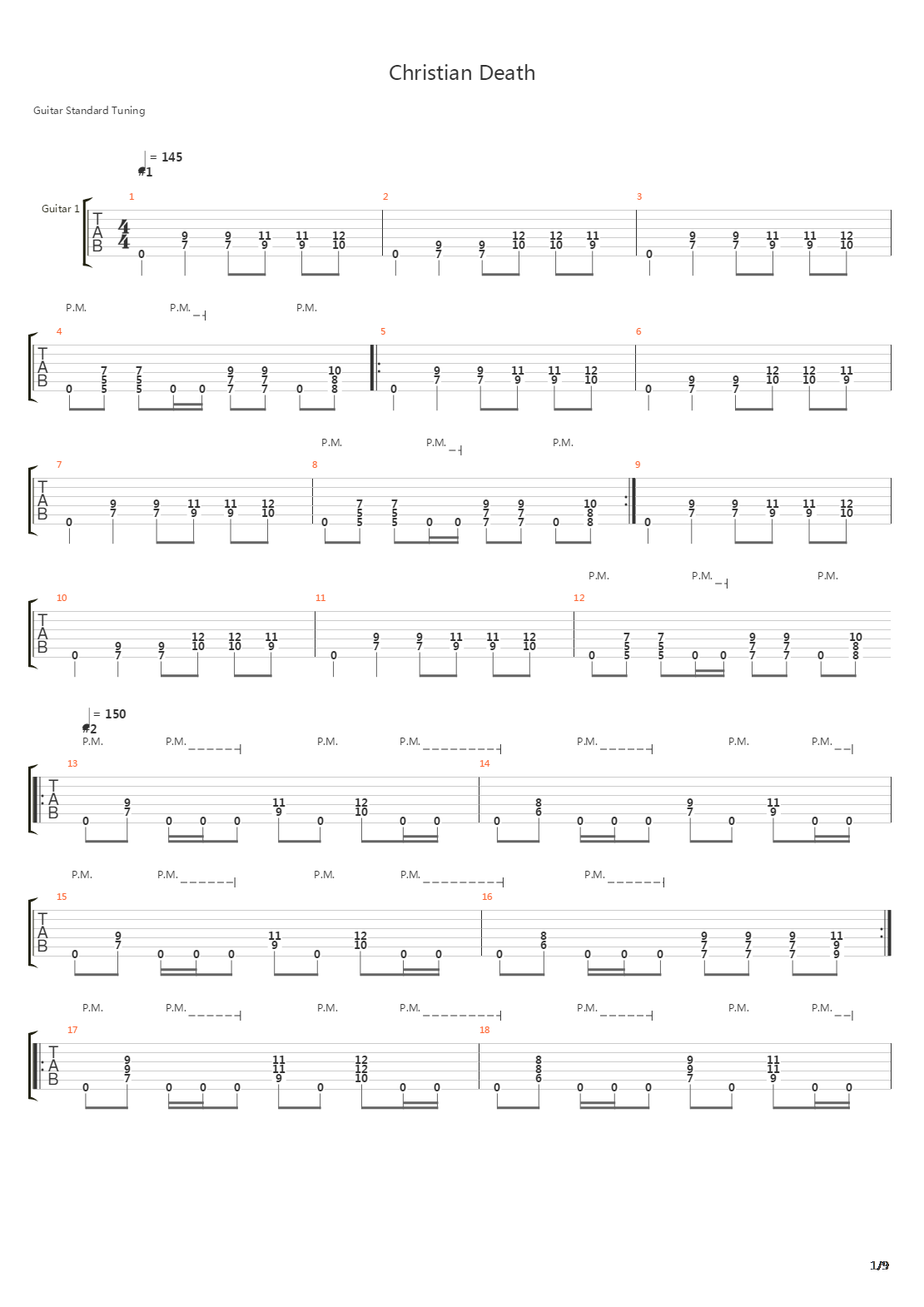 Christian Death吉他谱