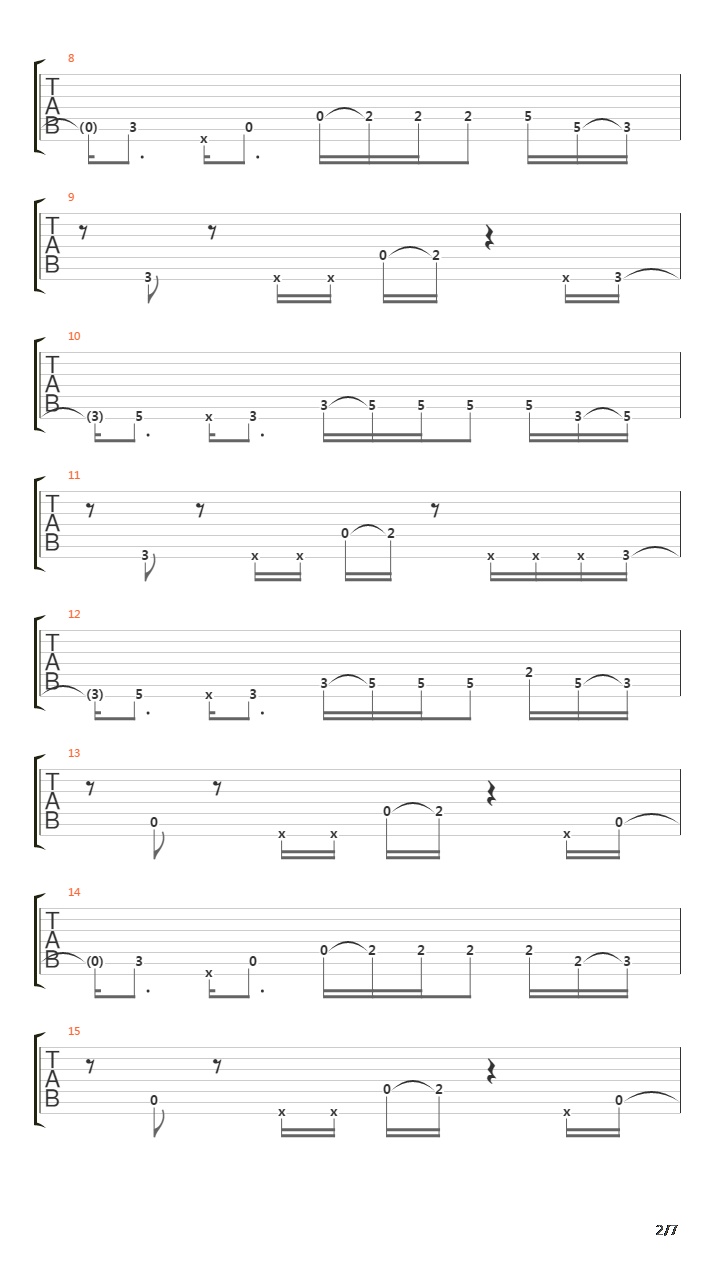 One Curl In Bangkok吉他谱