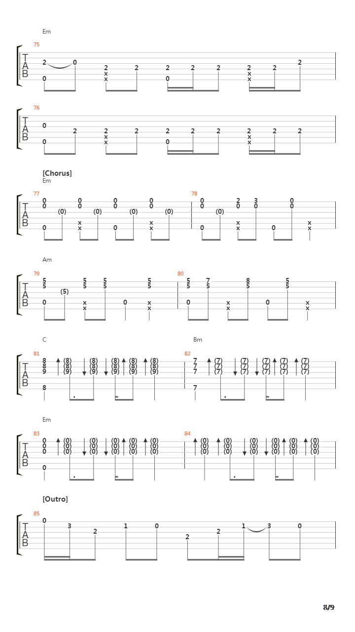 Du Hast吉他谱