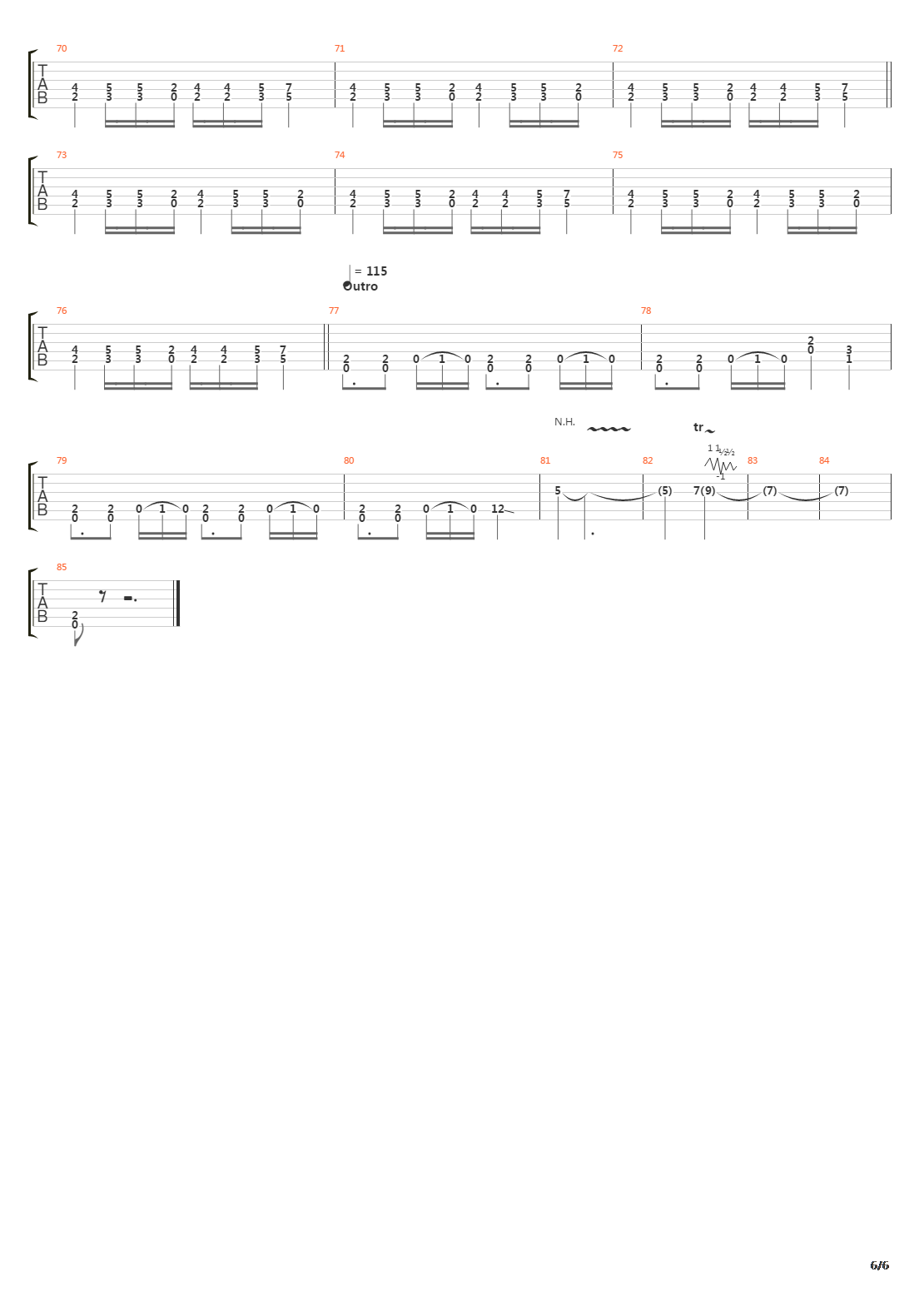 Below The Belt吉他谱