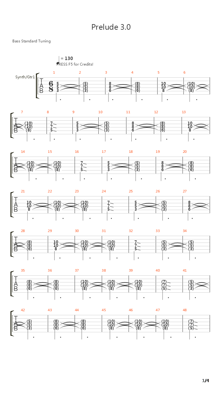 Prelude 30吉他谱