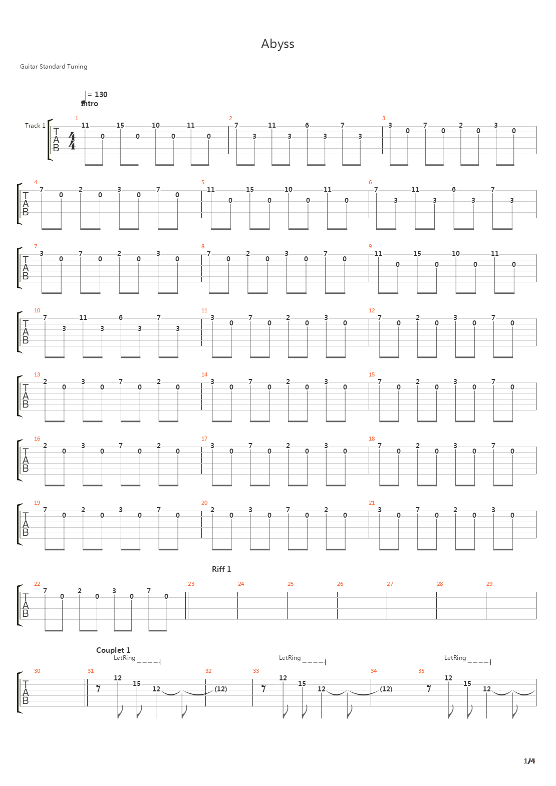 Abyss吉他谱