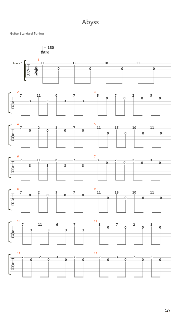 Abyss吉他谱