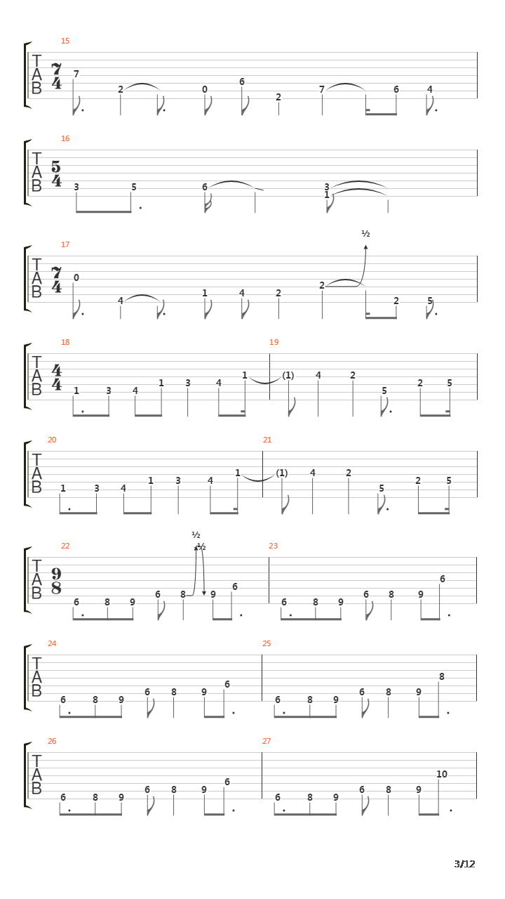 Integration吉他谱